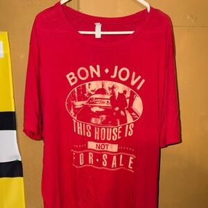 Bon Jovi This House Is Not For Sale Graphic Band T Shirt Men’s Size 2XL Used PO.